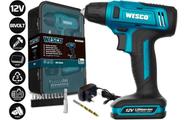 Parafusadeira e Furadeira 12v 3/8 Kit Bits Wesco WS2555K