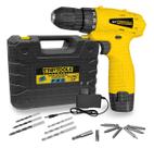 Parafusadeira e Furadeira 12v Bivolt com Maleta com kit Acessorios