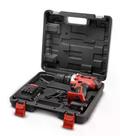 Parafusadeira e Furadeira à Bateria Mondial Power Tools 21V com Maleta Vermelho/Preto Bivolt - PF-09M