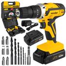 Parafusadeira e Furadeira de Impacto Reversível PFV 238I Vonder com 2 Bateria 20v e Maleta Broca Parafusadeira e Furadeira de Impacto Reversível PFV 238I Vonder com 2 Bateria 20v e Maleta Broca