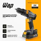 Parafusadeira e Furadeira de Impacto WAP K21 ID01 21V Mandril 3 8 Bateria Recarregavel com Maleta Bivolt