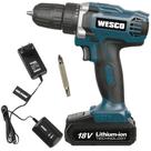 Parafusadeira Furadeira 18V 3/8 POL com Bateria Carregador Bivolt e Bits WS2972 WESCO