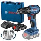 Parafusadeira Furadeira 18v Impacto GSB185-LI BOSCH + Brocas