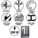 Parafusadeira/Furadeira 280 W 3/8" 220 V Tramontina para Uso Profissional com Velocidade Variável e