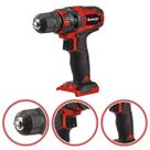 Parafusadeira Furadeira a Bateria 18v Einhell Portátil Sem Fio Doméstica Mandril Aperto Rápido 10mm