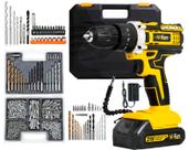 Parafusadeira Furadeira Bateria 21v Com Impacto e 300 Peças Parafusadeira Furadeira Bateria 21v Com Impacto e 300 Peças