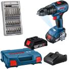 Parafusadeira Furadeira Bosch Gsb 18v 50 Kit 25 Peças Bits