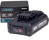 Parafusadeira Furadeira Brushless 13mm 18V Li-Ion 1 Baterias, carregador WS2324 Wesco