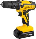 Parafusadeira/furadeira com impacto a bateria, 12 V, carregador bivolt automático, jogo com 74 peças, PFV 074 VONDER 60.01.074.000