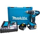 Parafusadeira Furadeira de Impacto 18V sem Fio com Bateria Carregador Maleta DHP484RFE Makita Parafusadeira Furadeira de Impacto 18V sem Fio com Bateria Carregador Maleta DHP484RFE Makita