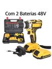 Parafusadeira Furadeira de Impacto 48v 2 Baterias Com Maleta