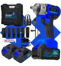Parafusadeira Furadeira de Impacto Pneumática com 2 Baterias de Lítio 48V Potente Resistente Ergonômica