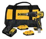 Parafusadeira Furadeira Dewalt Dcd709d2 1/2'' 13 Mm Com Impacto 20v Max Ion De Litio Brushless Carregador 2 Baterias