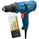 Parafusadeira/Furadeira Elétrica 3/8" 400W GSR 7-14E BOSCH + Kit de Brocas 5 Pçs + Kit de Bits Parafusadeira/Furadeira Elétrica 3/8" 400W GSR 7-14E BOSCH + Kit de Brocas 5 Pçs + Kit de Bits