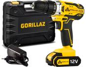 Parafusadeira Furadeira Impacto 12v 3/8 + Maleta Gorillaz