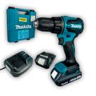 Parafusadeira Furadeira Impacto DHP490WVE Makita 18V Bateria LXT Mandril 13mm Torque 65Nm Duas Velocidades Com Maleta Motor Carvão Compacta Ergonômica