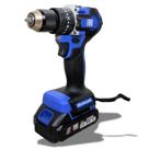 Parafusadeira Furadeira Impacto Fiat PFT-40 21V Brushless 40Nm com 2 Baterias 2Ah Kit 25 Peças