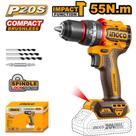 Parafusadeira Furadeira INGCO 55Nm BL Bateria 20V P20S