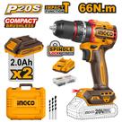 Parafusadeira Furadeira INGCO 66Nm BL Bateria 20V P20S