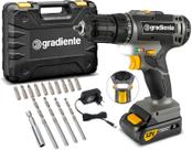 Parafusadeira Furadeira Sem Fio A Bateria 12v 3/8 10mm Com Maleta E Acessórios Gradiente Bivolt