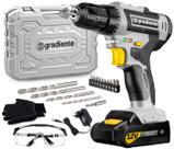 Parafusadeira Furadeira Sem Fio Bateria 3/8 12v Bivolt Para Madeira Metal Gradiente + Óculos e Luva Parafusadeira Furadeira Sem Fio Bateria 3/8 12v Bivolt Para Madeira Metal Gradiente + Óculos e Luva