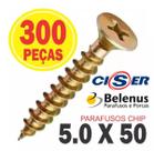 Parafuso 5.0 X 50 Chipboard Cabeça Chata P/ Madeira C/ 300pc