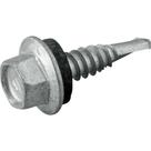 Parafuso Autobrocante Sextavado Flangeado 6,3 Mm X 1" Tipo Dacromet Com Arruela De Neoprene Para