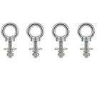 Parafuso circular de aço inoxidável M6 com porcas e lavadora, pacote com 4 Parafuso circular de aço inoxidável M6 com porcas e lavadora, pacote com 4