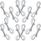 Parafuso de extremidade dupla Snaps Hook, liga de zinco, 12 unidades - 4,7 polegadas Parafuso de extremidade dupla Snaps Hook, liga de zinco, 12 unidades - 4,7 polegadas