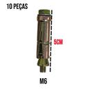 Parafuso de Fixação de Suspensão Paredes Ocas Kit 10 peças M6 M8 M10 Zincado Amarelo Tamanho:M6 x 50 mm.