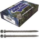 Parafuso de madeira Jake Sales 10 x 2-3/4" para deck composto cinza com cabeça de acionamento Torx/Star - Revestido externo - Compatível com madeira ACQ - 5 libras ~ 350 parafusos