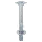 Parafuso frances com porca 1/4 x 2.1/2 unc fe. zb c/ 100 pçs