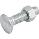 Parafuso Francês Zincado, 1/2" x 2", com Porca, Vonder