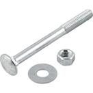 Parafuso Francês Zincado, 3/8" x 4", com Porca e Arruela, Cartela com 2 Conjuntos, Vonder OstenVonder Parafuso Francês Zincado, 3/8" x 4", com Porca e Arruela, Cartela com 2 Conjuntos, Vonder OstenVonder