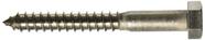 Parafuso Hillman de aço inoxidável Hex Lag de 1,3 x 10 cm, pacote com 25 Parafuso Hillman de aço inoxidável Hex Lag de 1,3 x 10 cm, pacote com 25