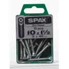 Parafuso multimaterial SPAX de 1,5 polegadas de zinco Phillips/Square 15 unidades Parafuso multimaterial SPAX de 1,5 polegadas de zinco Phillips/Square 15 unidades