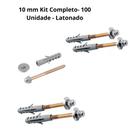 Parafuso P/ Vaso Sanitário 10mm Kit Completo 100 Un Latonado Parafuso P/ Vaso Sanitário 10mm Kit Completo 100 Un Latonado