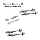 Parafuso P/ Vaso Sanitário 12 mm Kit Completo 50 Un Latonado Parafuso P/ Vaso Sanitário 12 mm Kit Completo 50 Un Latonado