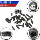 Parafuso Posicionador M3 x 8 mm kit com 10 peças - Aço Carbono 1045 - cl 12.9