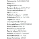 Parafuso Sextavado Rosca Soberba 1/4 X 90 Zn Br Caixa com 100 - Ciser