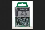 Parafuso SPAX 8 x 5 cm zincado Phillips Square 20 unidades