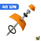 Parafuso Telha Pvc Sextavado Ponta Broca Kit Terracota 40un Vedação E Fixação De Telhas 5.5x62mm