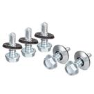 Parafusos autoperfurantes uxcell 14 x 19 mm com lavadora de borracha 100 unidades Parafusos autoperfurantes uxcell 14 x 19 mm com lavadora de borracha 100 unidades