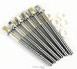 Parafusos de Afinação Torelli TA075 com 58mm (5,8cm) para Tons e Caixas Kit com 6 Unidades