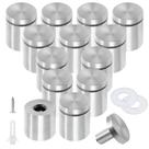 Parafusos de apoio Luomorgo, aço inoxidável, 12 peças, 25 mm, prata