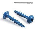 Parafusos de bolso BNUOK 600 unidades 8 x 25 mm revestidos de azul antiferrugem Parafusos de bolso BNUOK 600 unidades 8 x 25 mm revestidos de azul antiferrugem