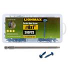 Parafusos de bolso LIONMAX 25 mm 300 unidades com broca de acionamento de 150 mm
