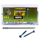 Parafusos de bolso LIONMAX 5 cm 100 unidades revestidos de azul 8 x 5 cm Parafusos de bolso LIONMAX 5 cm 100 unidades revestidos de azul 8 x 5 cm