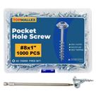 Parafusos de bolso TOPMALLEX 8 x 25 mm 1000 unidades com broca