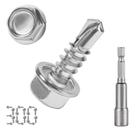 Parafusos de chapa metálica QSJ 410 em aço inoxidável 8 x 13 mm 300 unidades
